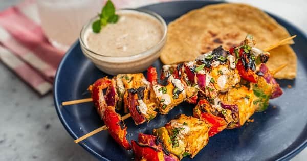 Paneer Tikka with Veg Skewers